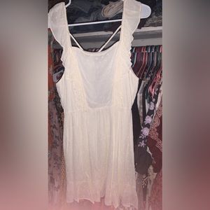 Altard State polka dot dress cream.